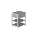 Тумба универсальная Ferrum-decor Вивьен 1/2 50x41x40 белый ДСП Бетон 16мм (XK00081TK)