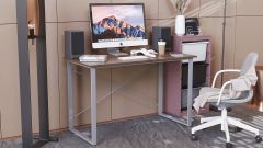 Комп'ютерний стіл Ferrum-decor Дейв 75x120x60 сірий ДСП Дуб Сонома Труфель 16мм