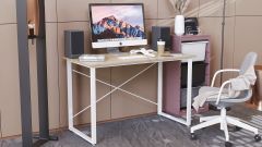 Комп'ютерний стіл Ferrum-decor Дейв 75x100x70 білий ДСП Дуб Сонома 16мм