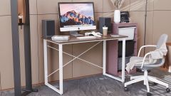 Комп'ютерний стіл Ferrum-decor Дейв 75x140x70 білий ДСП Дуб Сонома Труфель 16мм