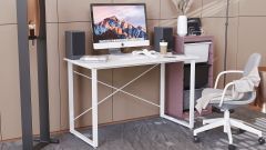 Письменный стол Ferrum-decor Дейв 75x140x60 белый ДСП Белое 16мм