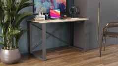 Письменный стол Ferrum-decor Драйв 750x1200x700 Черный металл ДСП Дуб Сонома 16 мм (DRA088)