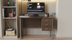 Письменный стол Ferrum-decor Гарри 75x120x60 серый ДСП Дуб Сонома Трюфель 16мм