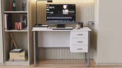 Комп'ютерний стіл Ferrum-decor Гаррі 75x120x60 сірий ДСП Біле 16мм