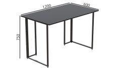Комп'ютерний стіл Ferrum-decor Ханна 76x120x60 чорний ДСП Венге 32мм