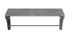 Полка настенная Ferrum-decor Комфи 260x700x240 металл Серый ДСП Бетон 16 мм (KOM0063)