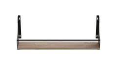 Полиця настінна Ferrum-decor Ізі 260x600x150 метал Чорний ДСП Артізан 16 мм (IZI0023)