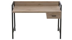 Письмовий стіл з ящиками Ferrum-decor Оскар 750x1200x600 метал Чорний ДСП Артізан 16 мм (OSK0002)