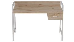 Письмовий стіл з ящиками Ferrum-decor Оскар 750x1200x600 метал Білий ДСП Артізан 16 мм (OSK0009)