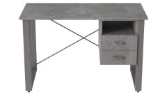 Письмовий стіл з ящиками Ferrum-decor Оскар 750x1200x600 метал Сірий ДСП Бетон 16 мм (OSK0021)