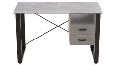 Письменный стол с ящиками Ferrum-decor Оскар  750x1200x700 металл Черный ДСП Бетон 16 мм (OSK0049)