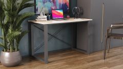 Письмовий стіл Ferrum-decor Драйв 750x1000x600 Чорний метал ДСП Дуб Артізан 16 мм (DRA002)
