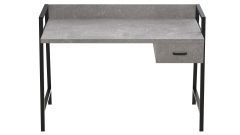 Письмовий стіл Ferrum-decor Комфорт 750x1000x600 Чорний метал ДСП Бетон 32 мм (KOMF007)