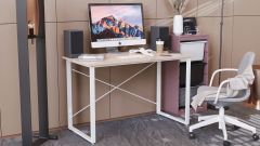 Компьютерный стол Ferrum-decor Дейв 75x100x60 белый ДСП Дуб Сан-Марино 16мм