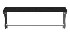Полиця настінна Ferrum-decor Юзиби 270x500x150 метал Сірий ДСП Венге 16 мм (UZI0017)