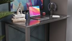 Письмовий стіл Ferrum-decor Драйв 750x1000x600 Чорний метал ДСП Венге Магія 16 мм (DRA003)
