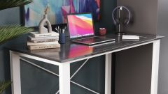 Письмовий стіл Ferrum-decor Драйв 750x1000x700 Білий метал ДСП Венге Магія 16 мм (DRA080)