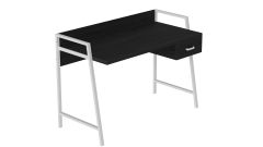 Письмовий стіл Ferrum-decor Комфорт 750x1000x600 Білий метал ДСП Венге Магія 32 мм (KOMF017)