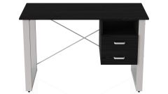 Письмовий стіл з ящиками Ferrum-decor Оскар 750x1200x600 метал Білий ДСП Венге 16 мм (OSK0010)
