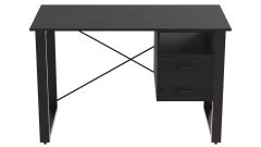 Письмовий стіл з ящиками Ferrum-decor Оскар 750x1200x700 метал Чорний ДСП Венге 16 мм (OSK0045)