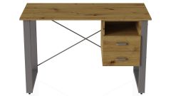 Письмовий стіл з ящиками Ferrum-decor Оскар 750x1400x600 метал Сірий ДСП Дуб Артізан 16 мм (OSK0041)