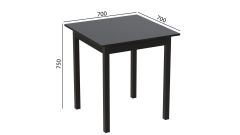Стол кухонный Ferrum-decor Диего 75x70x70 Черный ДСП Сосна Кембра 16мм (DIE0010)