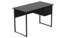 Компьютерный стол Ferrum-decor Дакота 75x140x70 черный ДСП Сосна Кембра 16мм