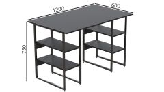 Комп'ютерний стіл Ferrum-decor Карен 75x120x60 чорний ДСП Венге 32мм