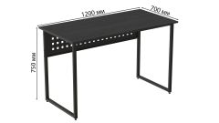 Комп'ютерний стіл Ferrum-decor Майк 75x120x70 чорний ДСП Венге 32мм