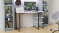 Комп'ютерний стіл Ferrum-decor Кевін 75x140x70 чорний ДСП Біле 16мм