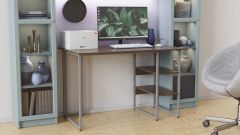 Комп'ютерний стіл Ferrum-decor Кевін 75x100x60 сірий ДСП Дуб Сонома Труфель 16мм