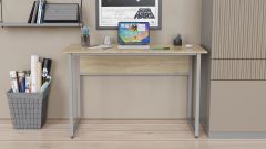 Письменный стол Ferrum-decor Коди 75x100x60 серый ДСП Дуб Сонома 16мм