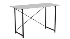 Стол письменный Line Лайт Ferrum-decor 750x1200x500 Черный металл ДСП Белый 16 мм (LINE115)