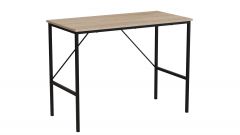 Стол письменный Line Тайм Ferrum-decor 750x1000x500 Черный металл ДСП Дуб Сонома 16 мм (TIME104)