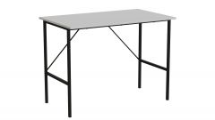 Стол письменный Line Тайм Ferrum-decor 750x1000x600 Черный металл ДСП Белый 16 мм (TIME108)