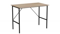 Стол письменный Line Тайм Ferrum-decor 750x1000x600 Черный металл ДСП Дуб Сонома 16 мм (TIME111)