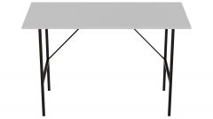 Стол письменный Line Тайм Ferrum-decor 750x1000x600 Черный металл ДСП Белый 16 мм (TIME108)