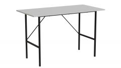 Стол письменный Line Тайм Ferrum-decor 750x1200x600 Черный металл ДСП Белый 16 мм (TIME122)