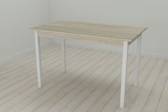 Стол кухонный Ferrum-decor Марио 75x120x80 Белый ДСП Сонома 16мм (MAR0039)