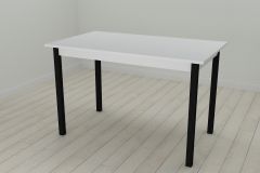 Стол кухонный Ferrum-decor Марио 75x120x60 Черный ДСП Белое 16мм (MAR0001)