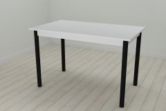 Стол кухонный Ferrum-decor Бенита 75x120x70 Черный ДСП Белое 16мм (BEN0008)