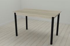 Стол кухонный Ferrum-decor Бенита 75x120x60 Черный ДСП Сонома 16мм (BEN0004)