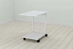 Стол приставной Ferrum-decor Френу 62x40x60 металл Белый ДСП Белое 16мм (FRE0008)