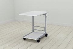 Стол приставной Ferrum-decor Френу 62x40x60 металл Серый ДСП Белое 16мм (FRE0015)