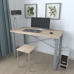 Письменный стол Ferrum-decor Драйв 750x1000x600 Серый металл ДСП Дуб Сонома 32 мм (DRA137)