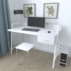 Письмовий стіл Ferrum-decor Комфорт 750x1200x600 Білий метал ДСП Білий 32 мм (KOMF036)