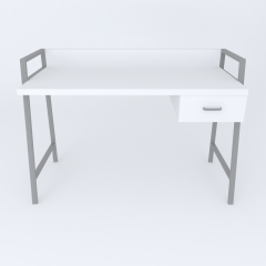 Письменный стол Ferrum-decor Комфорт 750x1000x600 Серый металл ДСП Белый 32 мм (KOMF008)