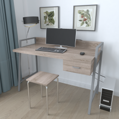 Письменный стол Ferrum-decor Комфорт 750x1200x600 Серый металл ДСП Дуб Сонома Трюфель 32 мм (KOMF033)