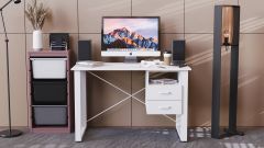 Письменный стол с ящиками Ferrum-decor Оскар  750x1200x700 металл Белый ДСП Белый 16 мм (OSK0050)