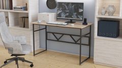 Комп'ютерний стіл Ferrum-decor Раян 75x100x70 чорний ДСП Дуб Артізан 16мм